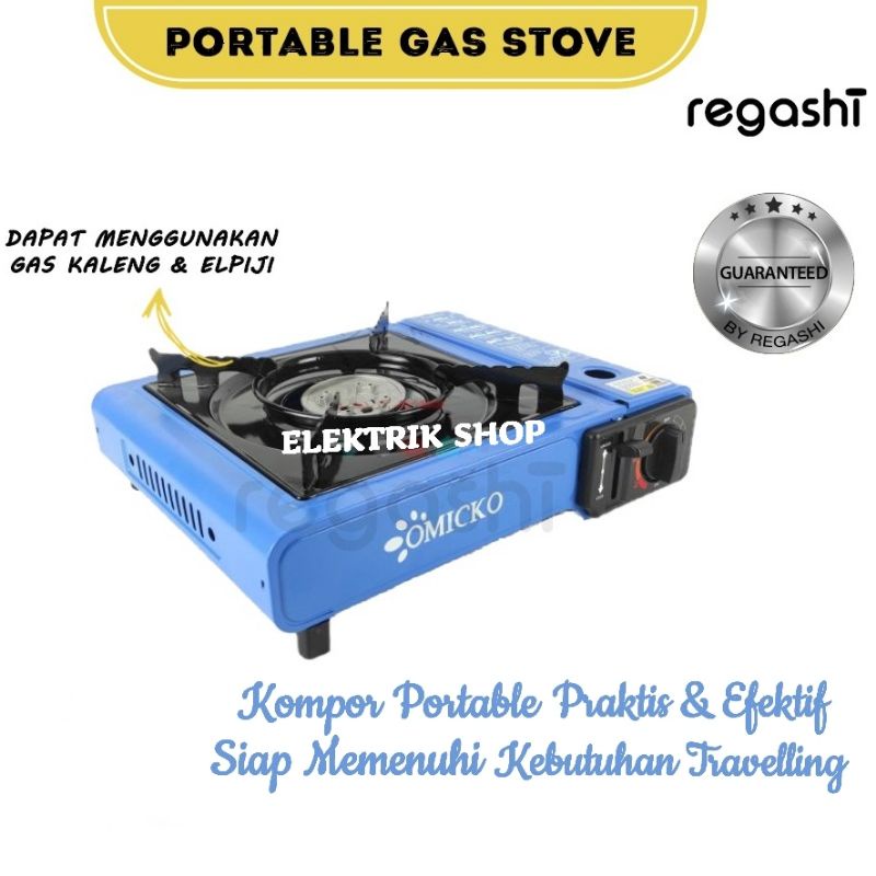 KOMPOR GAS PORTABLE/KOMPOR GAS TRAVELING MULTIFUNGSI 2IN1 BISA PAKAI GAS KALENG ATAU GAS LPG