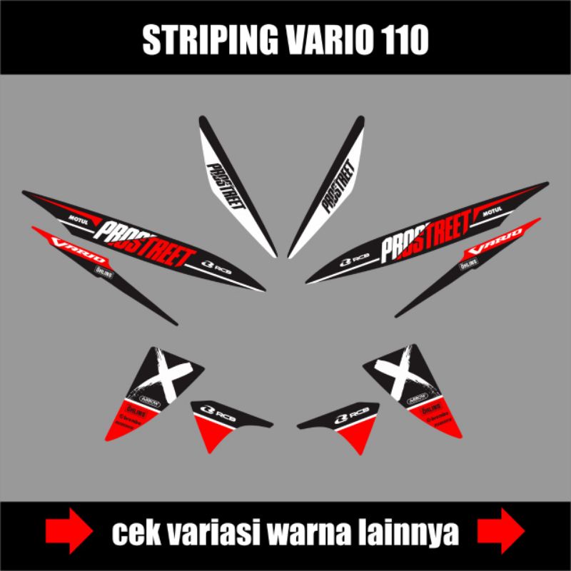 Sticker Striping Vario 110 Variasi Motor Honda Vario 110 Old -  Vario Karbu