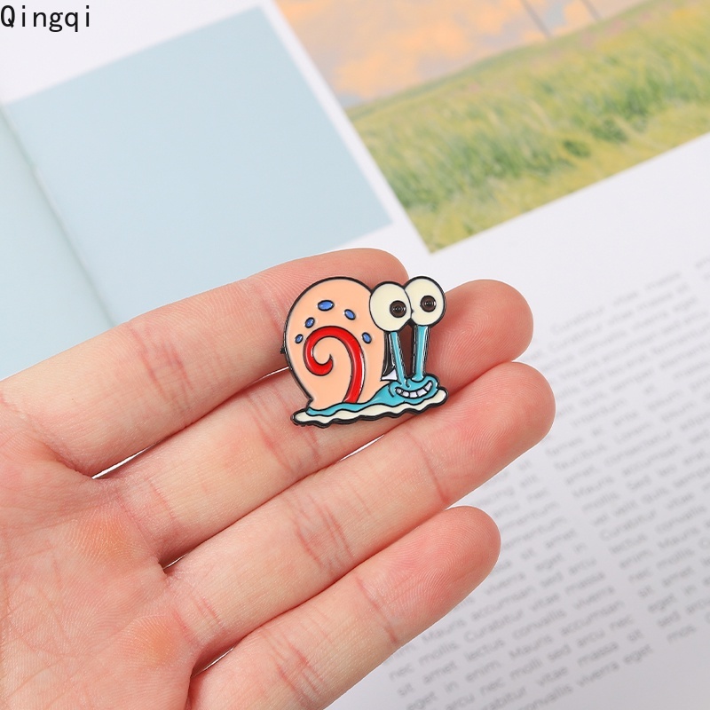 Bros Pin Enamel Desain Kartun Anime Siput Gary Untuk Anak