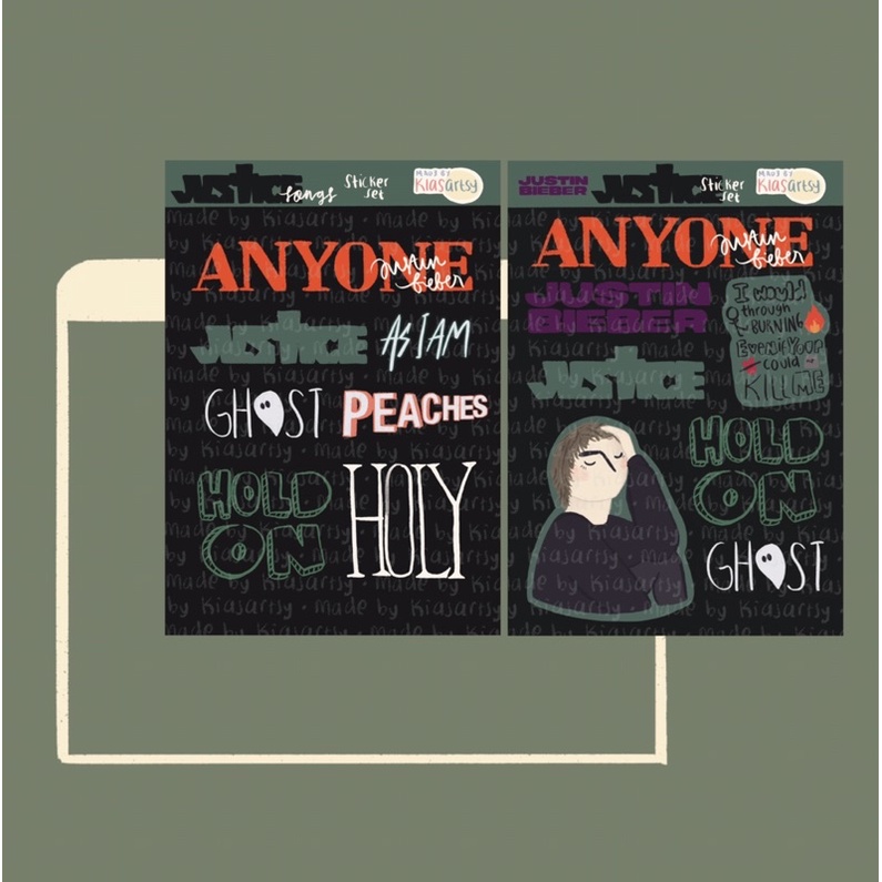 

Bieber Sticker Sheets (Justice ver.)✨- Made by Kiasartsy