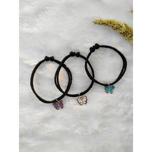 BACA DESKRPSI‼️ [BUTTERFLY THEME] Gelang Tali Kupu-Kupu Nevertheless Songkang Na-bi Simpel Waterproo