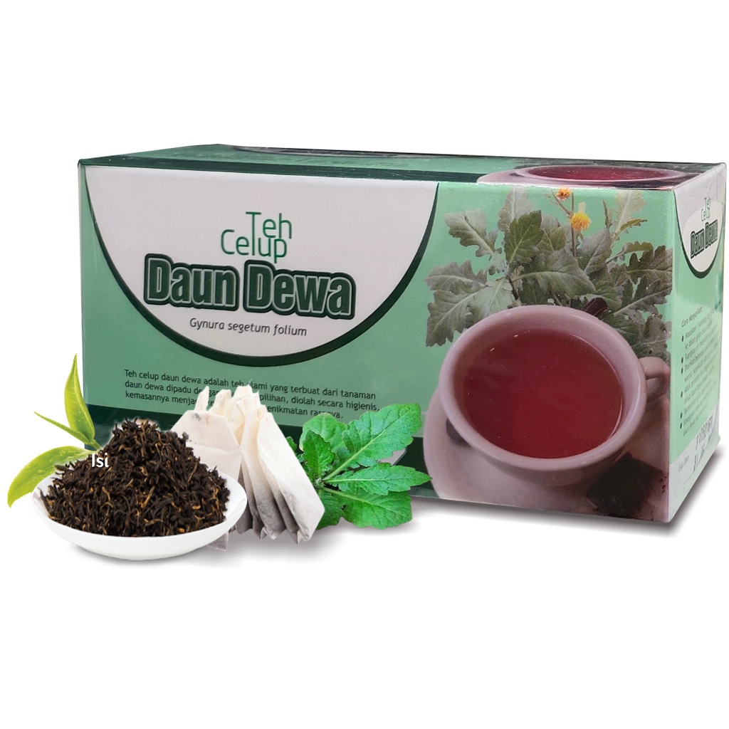 

Obat Kesehatan Teh Daun Dewa terbuat dari bahan alami yaitu daun teh pilihan dan Gynura segetum folium terbaik standar CPOTB, SNI dan ISO