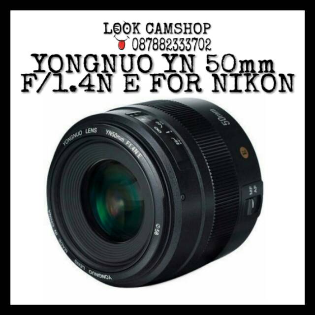 LENSA KAMERA DSLR YOUNGNOU YONGNUO YN 50mm 50 F1.4N E FOR NIKON SLR