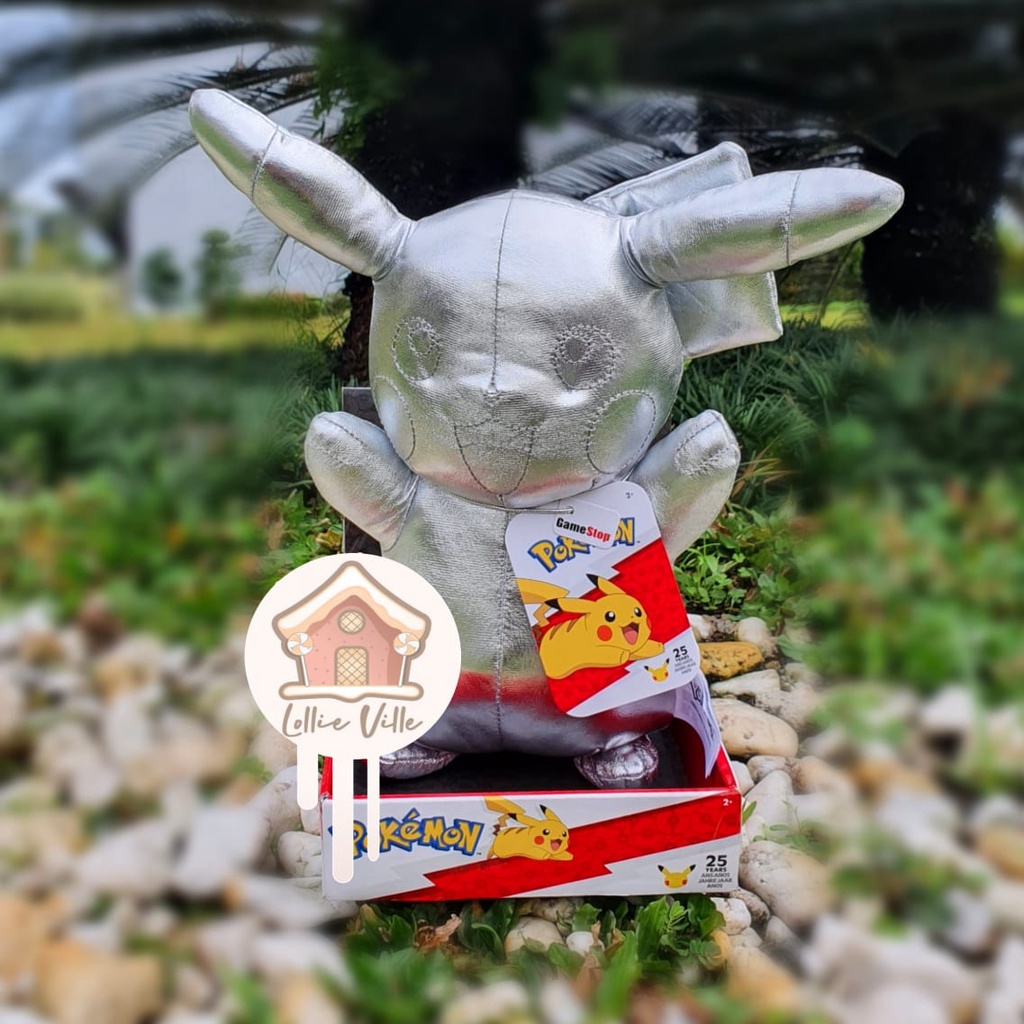 Pokemon 25th Celebration Silver Pikachu Plush 21cm