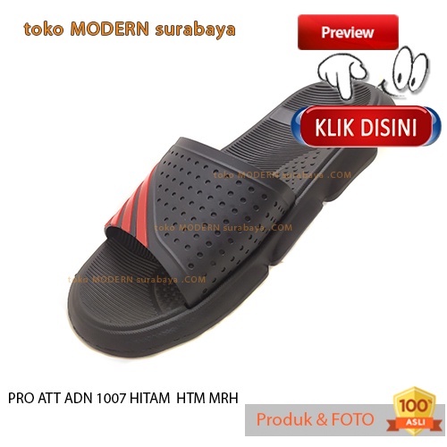 Sandal pria casual sandal slide karet murah PRO ATT ADN 1007 HITAM HTM MRH