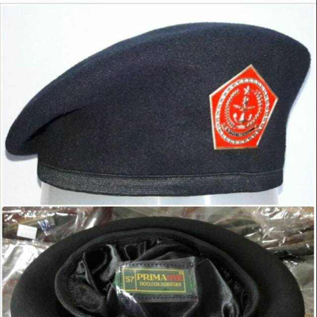 Baret primaone original, baret hitam,baret banser,baret mabes tni