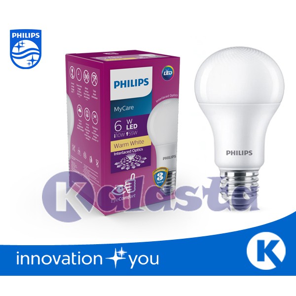 Lampu Bohlam Bulb LED Philips 6 W 6W 6 WATT 6WATT BERGARANSI