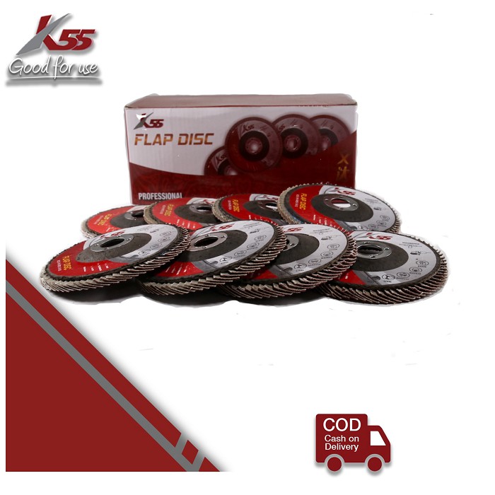 K55 Amplas Susun Gerinda 4&quot; 4 Inch Flap Disc Grid Grit 60 80 100 120 150 180 240 320 400 / Amplas Tumpuk #60 #80 #100 #120 #150 #180 #240 #320 #400Gerinda 4 Inch