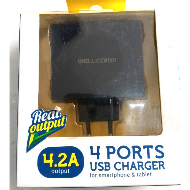 Kepala Charger 4 port USB Wellcomm