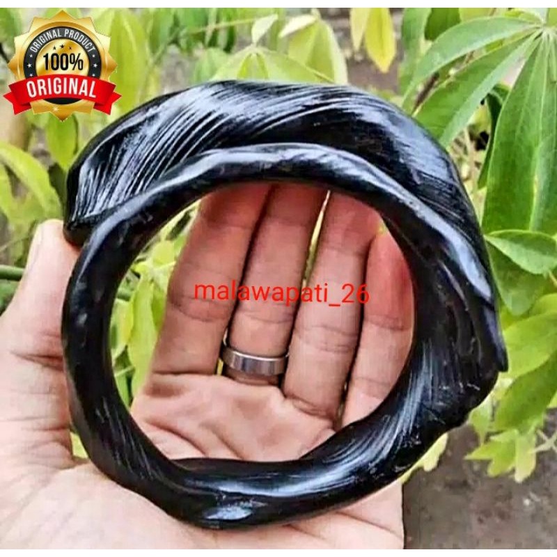 GELANG AKAR BAHAR HITAM BERSERAT DAN BEROTOT SUPER JUMBO DAN BERKUALITAS / GELANG AKAR BAHAR ASLI / 