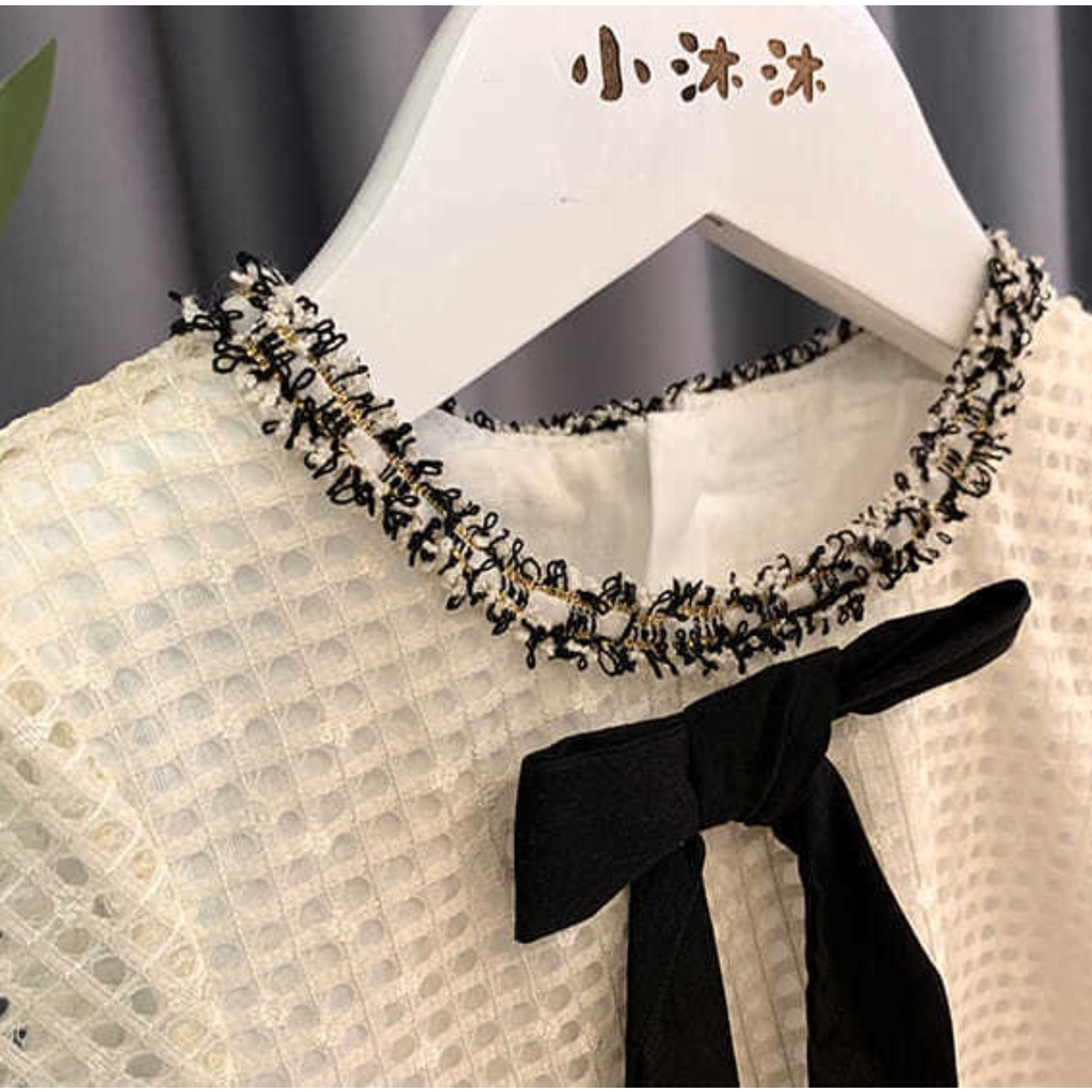 [PRINCESS KESLI] 0-7 Tahun Dress Creamy Anak Perempuan Rajut Gaun Kids Bayi Kasual Korea Style