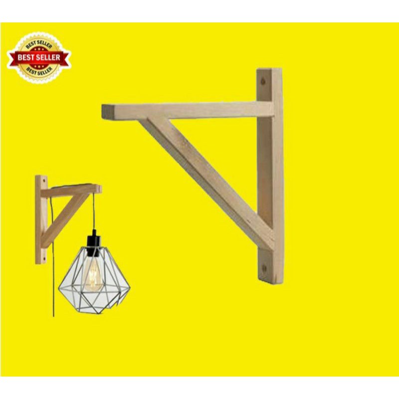 Bracket Siku Kayu Jati Belanda Minimalis / SIKU AMBALAN LAMPU GANTUNG DEKORASI RUMAH