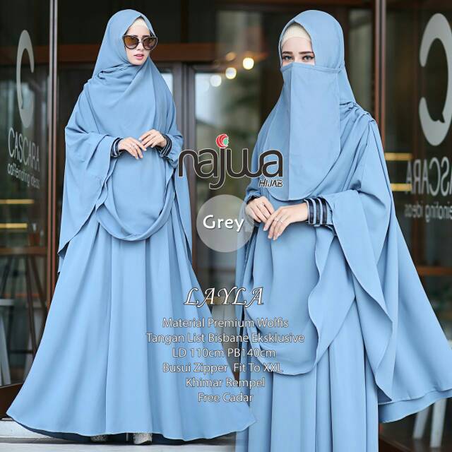 Gamis Dress Set Syari Layla Ori Najwa