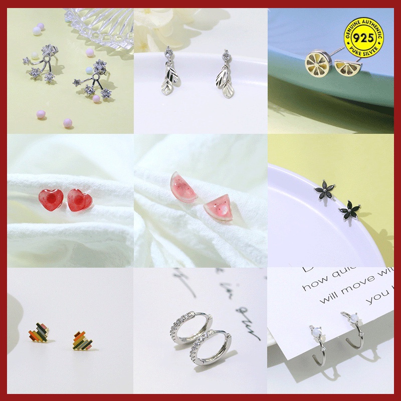 Anting Tusuk Sterling Silver 925 Untuk Wanita