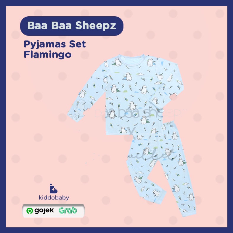 Baa Baa Sheepz Pyjamas Set - Flamingo | Baju Tidur Anak