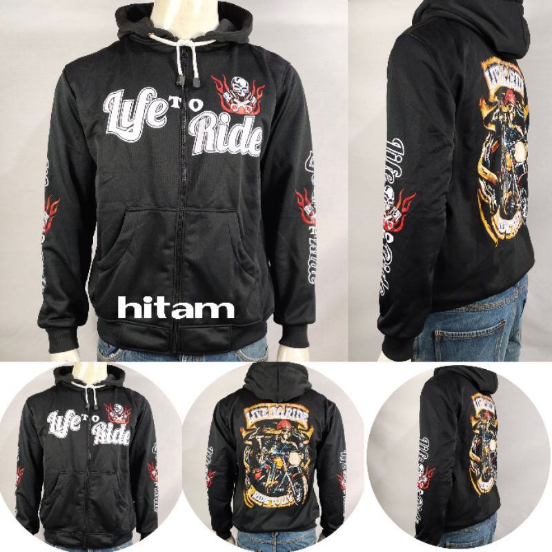 JAKET SWEATER HOODIE ZIPPER PRIA/METAL