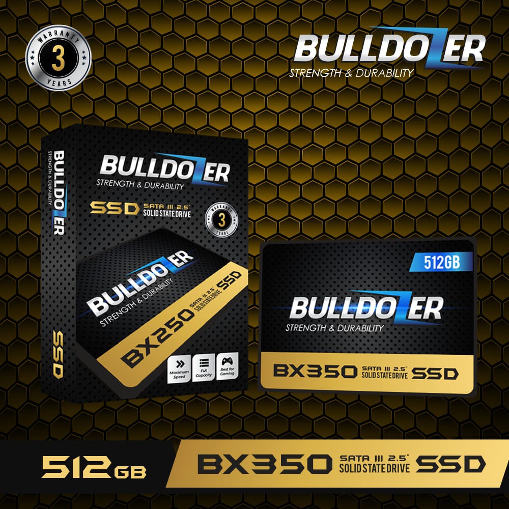 SSD BULLDOZER 512GB RESMI 3 TAHUN GARANSI