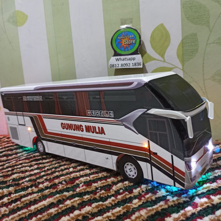 miniatur bus bis SR2 GUNUNG MULIA PLUS LAMPU