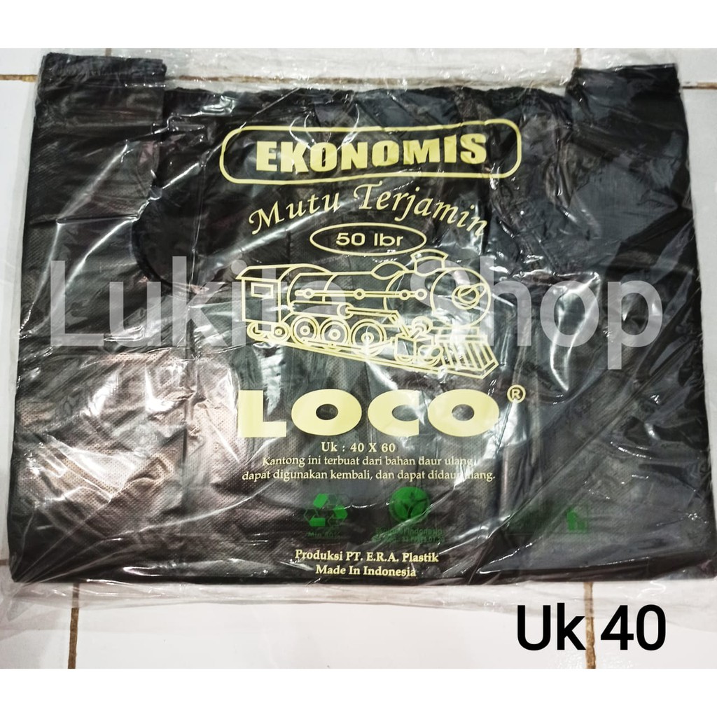 Kantong Plastik Kresek Loco Ekonomis Hitam Ukuran 40