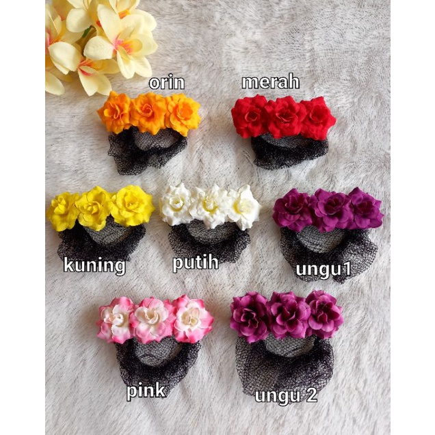 jepit harnet mawar bangkok polos/hiasan rambut/jepit rambut