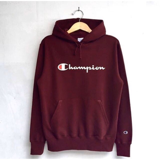 Hoodie Champion Original Maroon Fulltag 