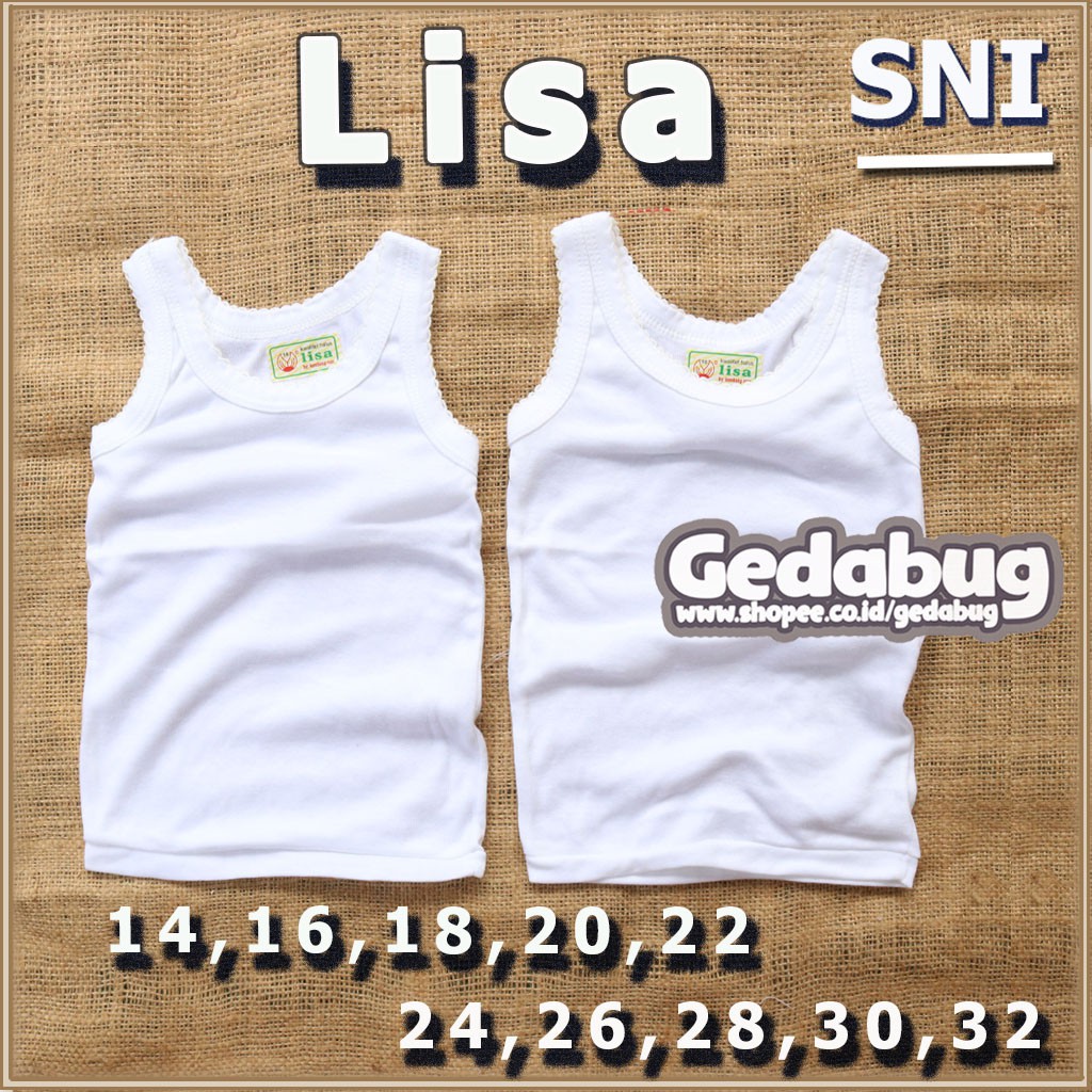 Singlet kaos dalam Anak LISA | Singlet bayi &amp; Anak Pakaian dalam bayi dan anak | Gedabug