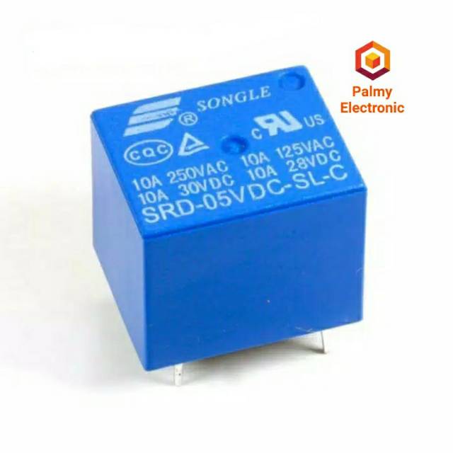 Relay tegangan coil DC 5 Volt 5 Pin kapasitas 10A