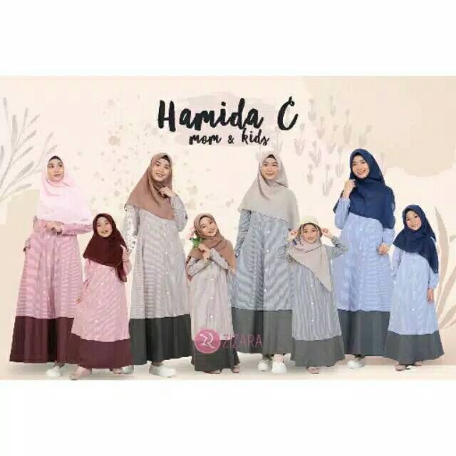 HAMIDA DRESS SERI D E F G || Gamis Couple Mom & Kids Original By Zizara