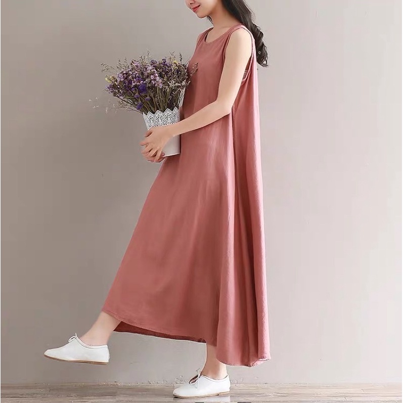 FIONA OVERSIZE - CASUAL DRESS POLOS - MAXI DRESS - PAKAIAN TERLARIS - DRESS KOREA - KOREAN STYLE-6