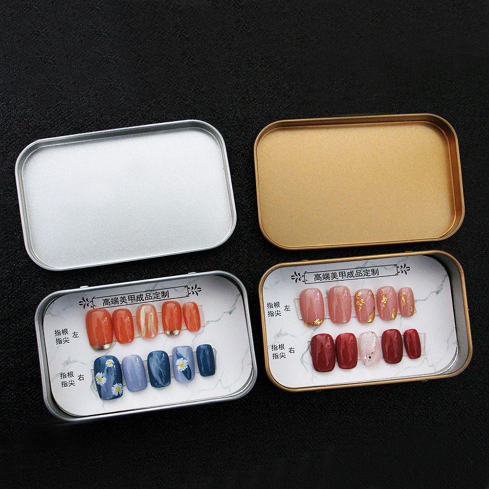 Mxbeauty Wearing Armor Packaging Box Besi Tahan Lama Salon Kuku Persegi Panjang Tahan Jatuh Kotak Kosong Nail Art Display Stand