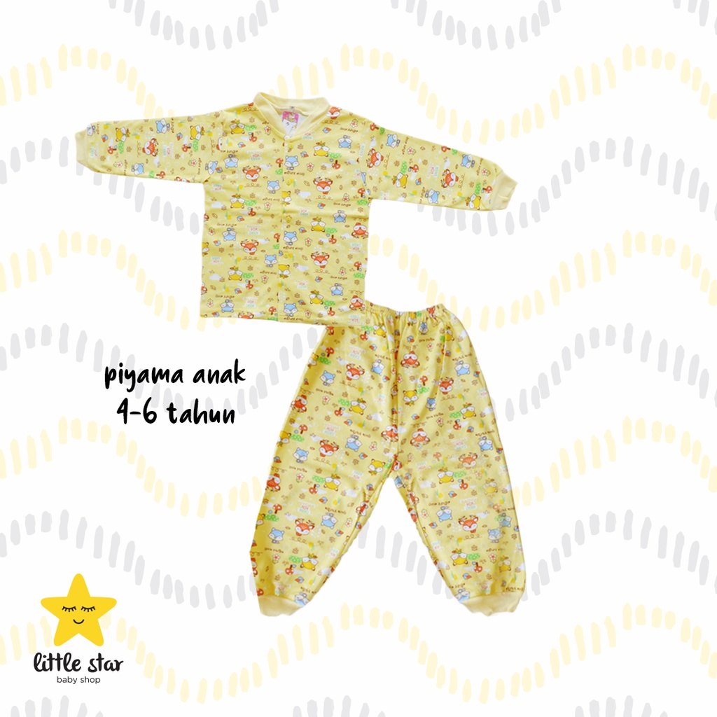 Y Lin Piyama Anak Motif Cewek Cowok | Set Baju Tidur Piama Anak Laki Perempuan