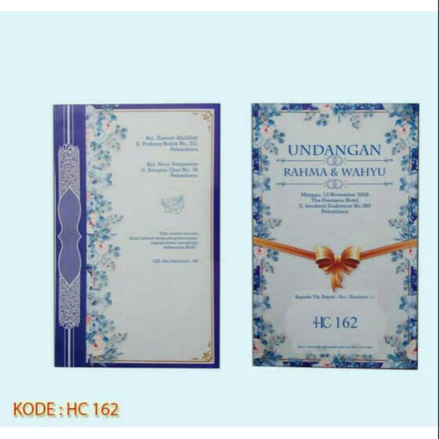 Blangko undangan pernikahan HC 162