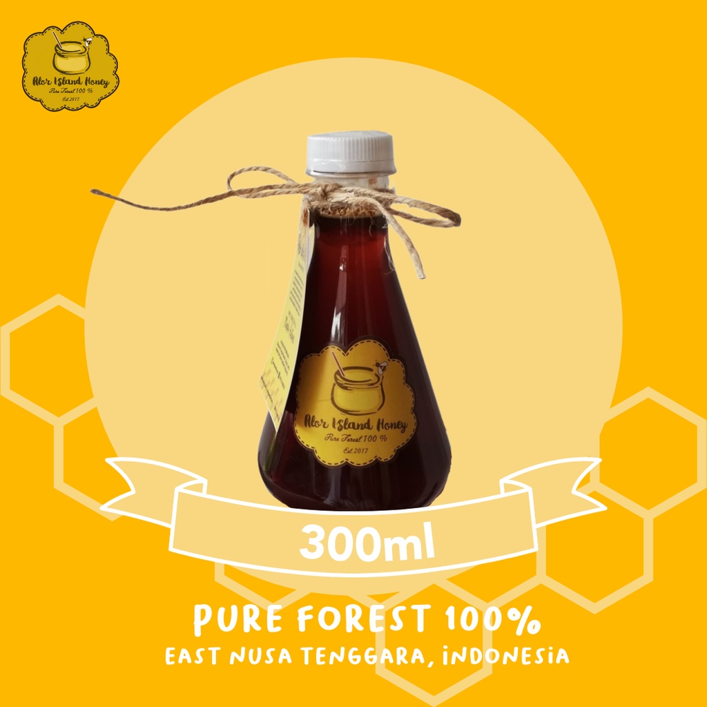 

MADU HUTAN ASLI PURE 100% RAW HONEY NTT ALOR 300ml