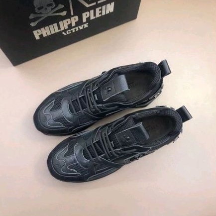 sneaker pria philipp PLEIN sepatu cowok hitam pp mirror vip shoes men run away top Brand P1SHOES new styles