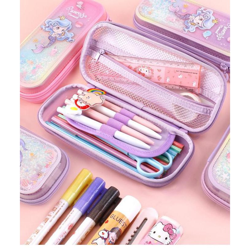 

TEMPAT PENSIL ANAK SEKOLAH GLITTER KOREA KAWAII KOTAK PENSIL UNIK - MERMAID