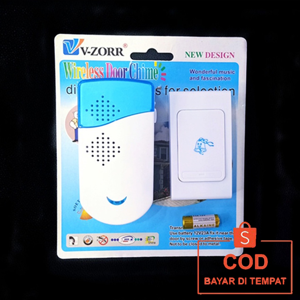 ✅COD Bel Pintu Rumah Tanpa Kabel Desain Wireless 37 Bunyi Suara Bell