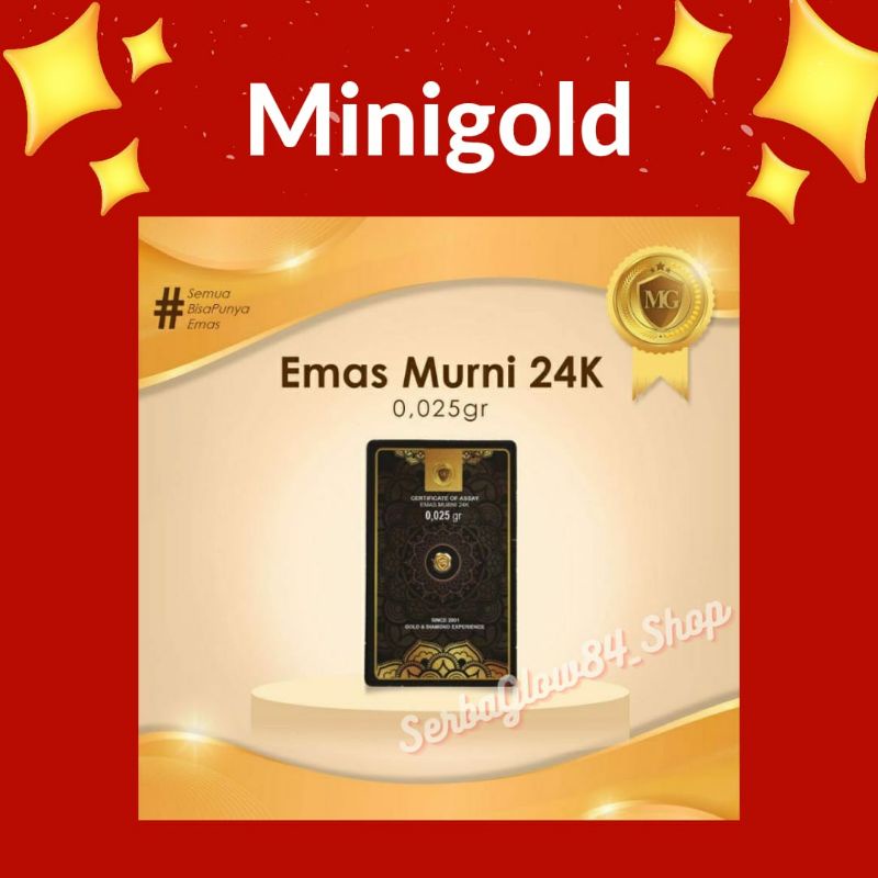 EMAS KECIL MINIGOLD LOGAM MULIA 0,025 GRAM TERMURAH