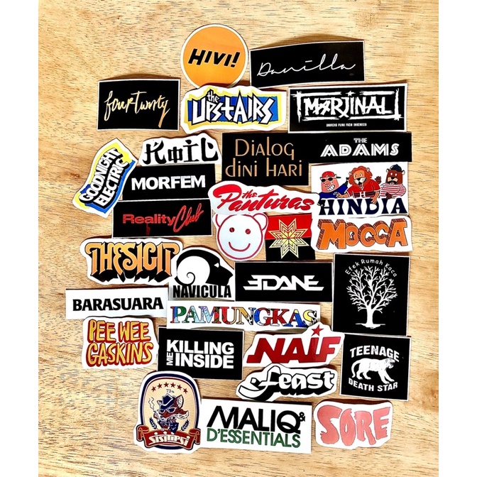 STICKER PACK [INDONESIAN BAND EDITIOn] / STICKER AESTHETIC STICKER RANDOM ISI 5 /STICKER METAL / STICKER POP / STICKER INDIE / STICKER BAND bisa cod marjinal seringai sore naif killing me inside upstair the sigit naif morfem navicula panturas jason ranti