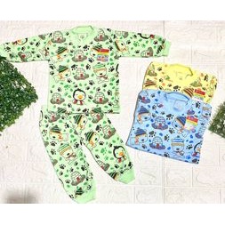 stelan baju bayi lucu pinguin kastil dasar warna setelan 3-18bulan (PP 052)