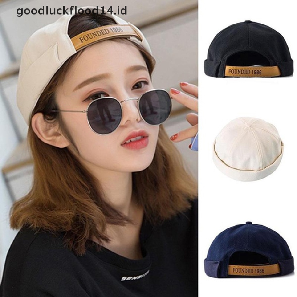 [OOID] Letter Adjustable Men Women Skullcap Sailor Baseball Cap Beanies Brimless Hat ID