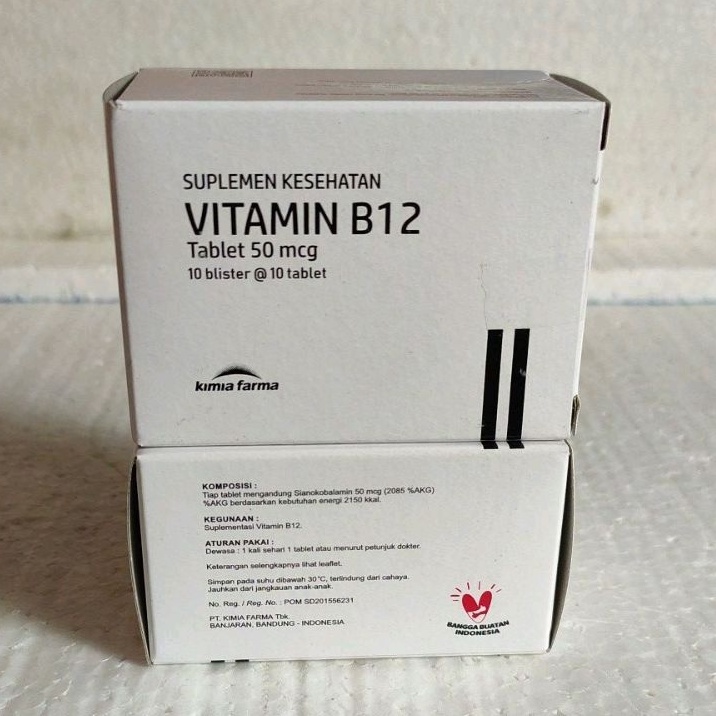 VITAMIN B12 50 mcg Kimia Farma " harga per @ dus/box isi = 100 tablet