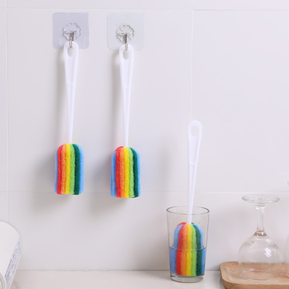 【TERSEDIA &amp; COD】Baby Bottle Brushes Silicone Glass Cleaning Brush Long Handle Cup Brush Household Tea Kitchen