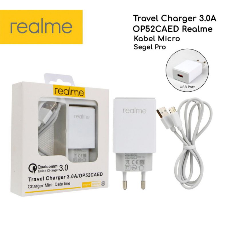 Charger Realme 1 USB 3.0A colokan micro usb . Charger Realme Micro USB cager chager charge cas casan tc