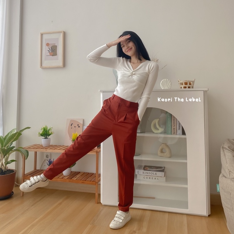 Busan Semi Jogger Pants - Celana Jogger Wanita - Celana High Waist - Celana Kantor Panjang - Celana Anti Kusut - Celana Korea Wanita - Celana Formal / Casual - Petite Friendly