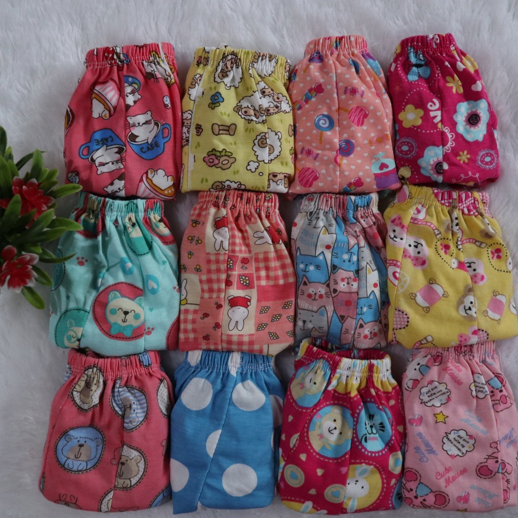 12pcs Celana  Dalam  Anak Murah Bahan  Katun  Baby Doll 