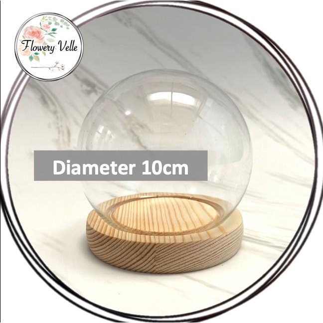 Kkoch | Glass Dome Bulat Kecil Kubah Kaca Kosong Bola Kaca Glass Ball Dome Super Murah