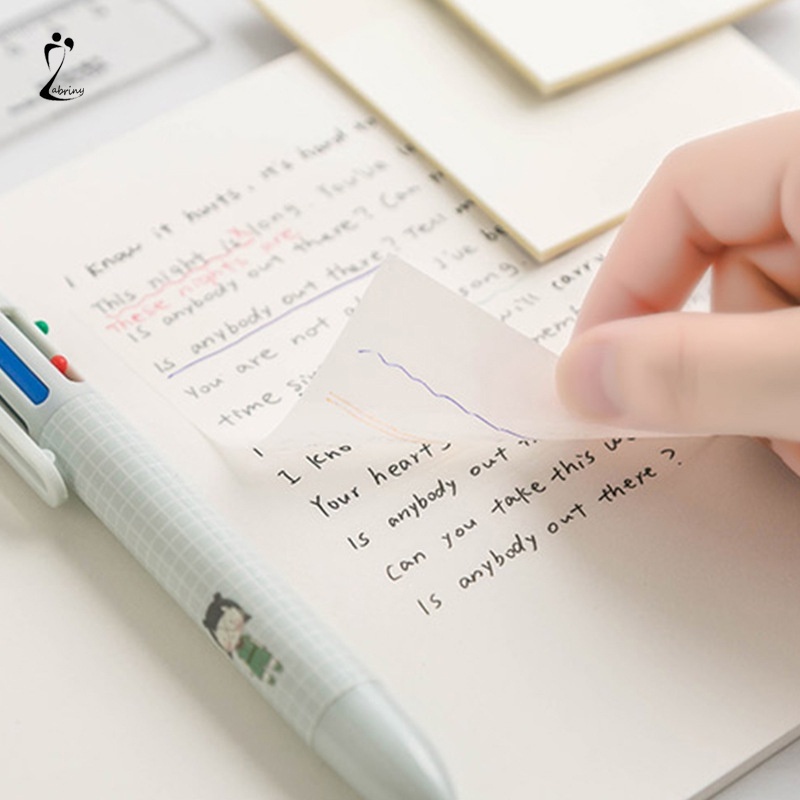 

Sticky Note Transparan Tahan Air Untuk Kantor / Sekolah/ Plastik Dapat Ditulis Permukaan Halus Z