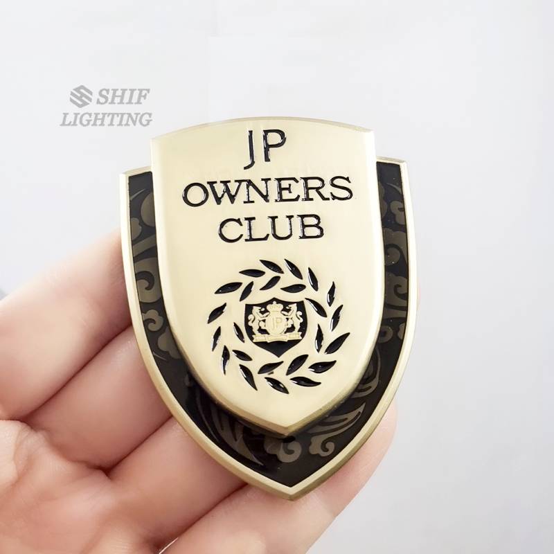 1pc Stiker Emblem Logo JUNCTION PRODUCE JP Owners CLUB Bahan Metal Warna Emas Untuk Mobil JP