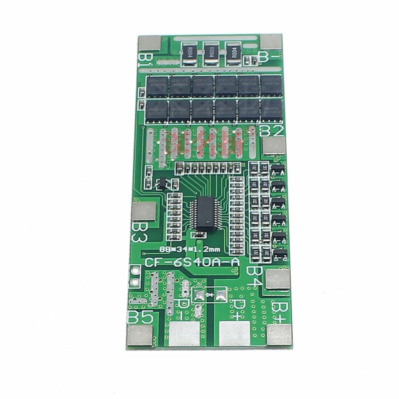 Lithium battery 18650 protection integrated BMS 6 strings 40A 24V(073)