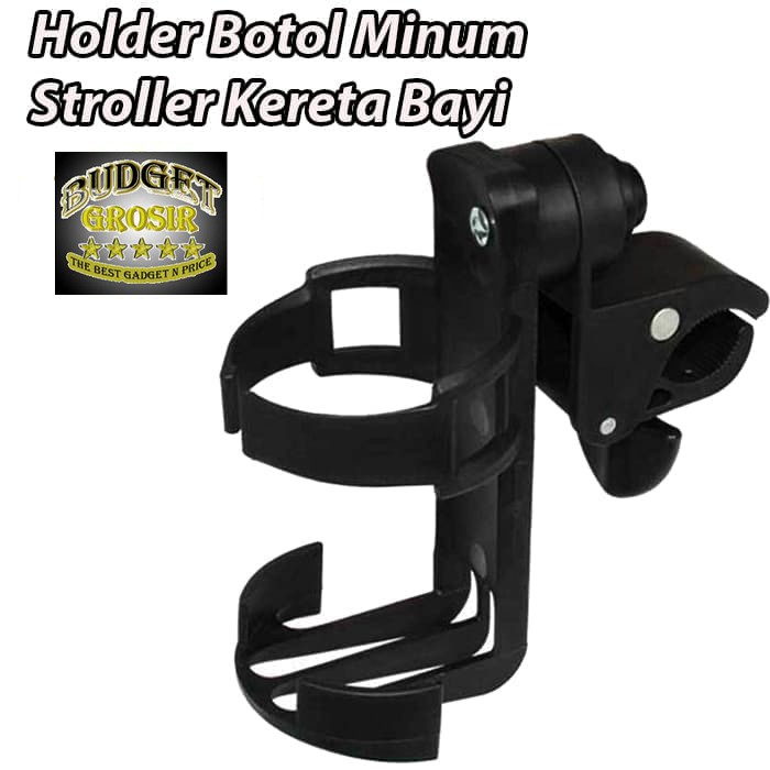 Holder Botol Minum Sepeda Stroller Kereta Bayi - R2229 - Black--Rotateable